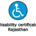 Disability certificate Rajasthan